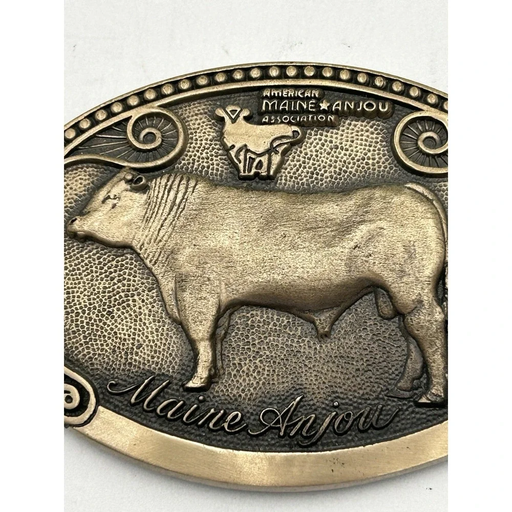 TONY LAMA Maine Anjou Bull Cow Sire Belt Buckle Cattle Breed Series FIRST Ed